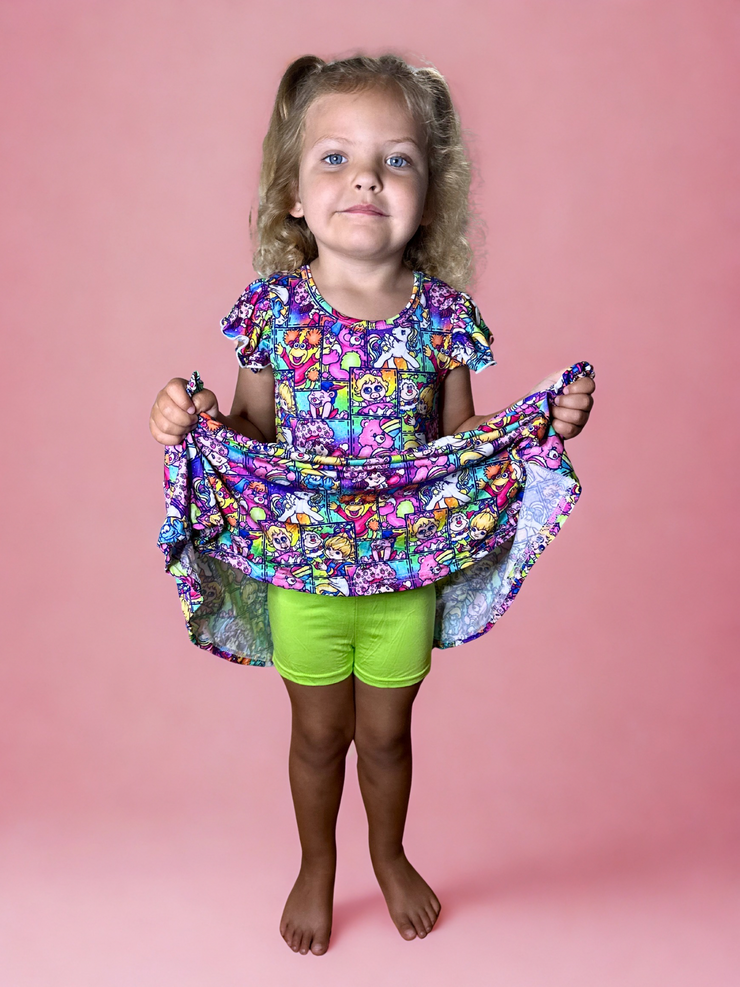 OG Mashup Bamboo Peplum Dress and Short Set