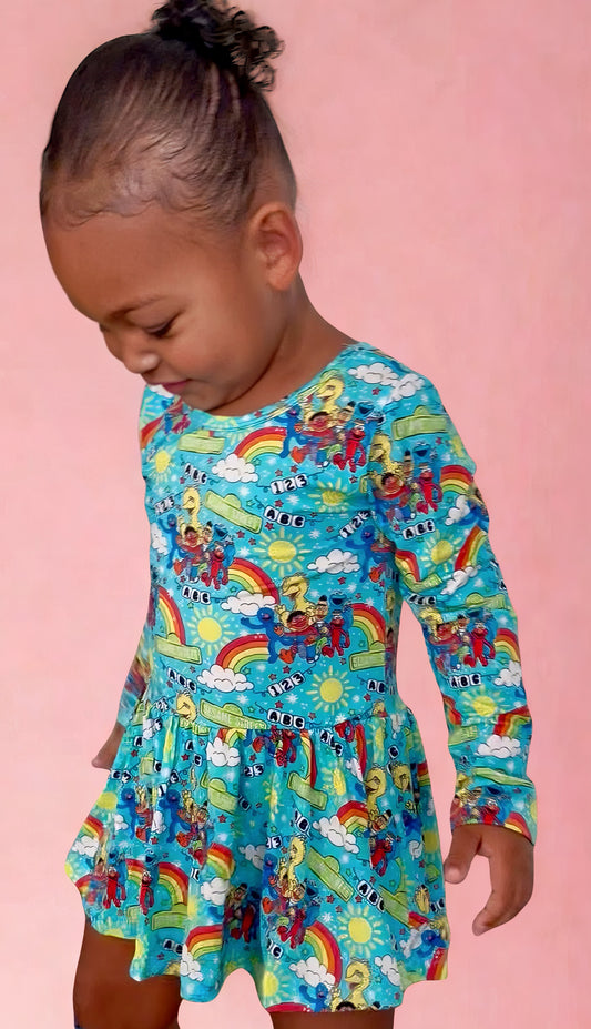 Sunny Days Bamboo Twirl Dress with snaps