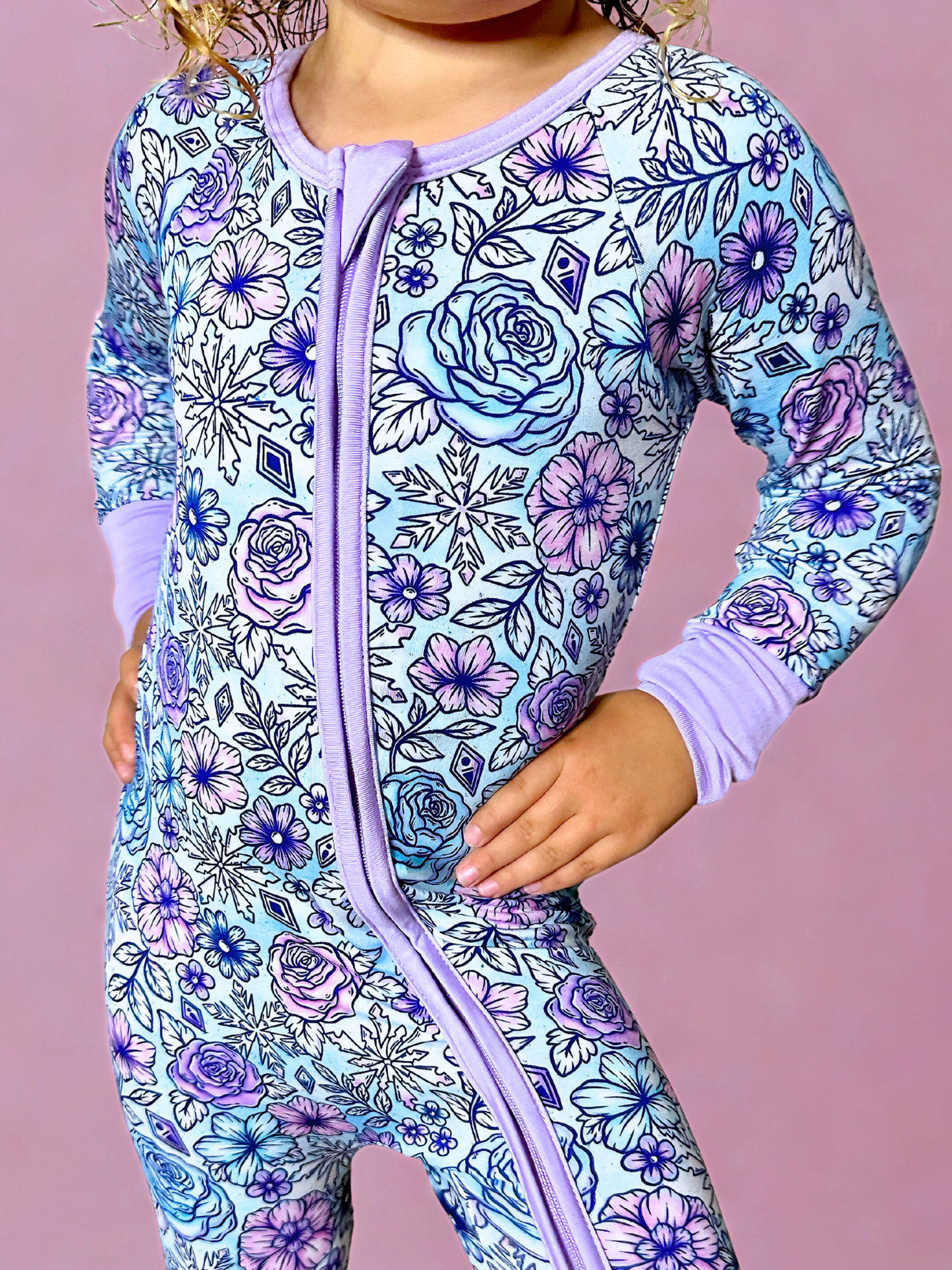 Arctic Bloom Bamboo Romper