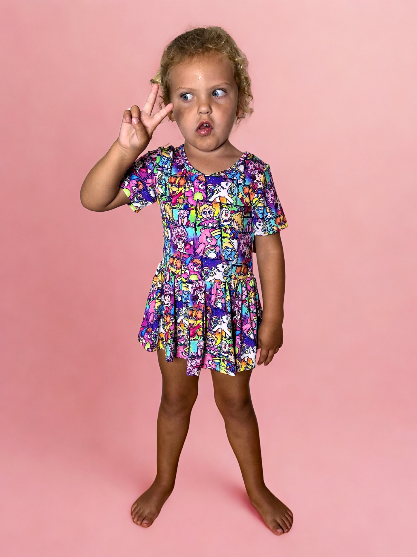 OG Mashup Bamboo Twirl Dress with snaps