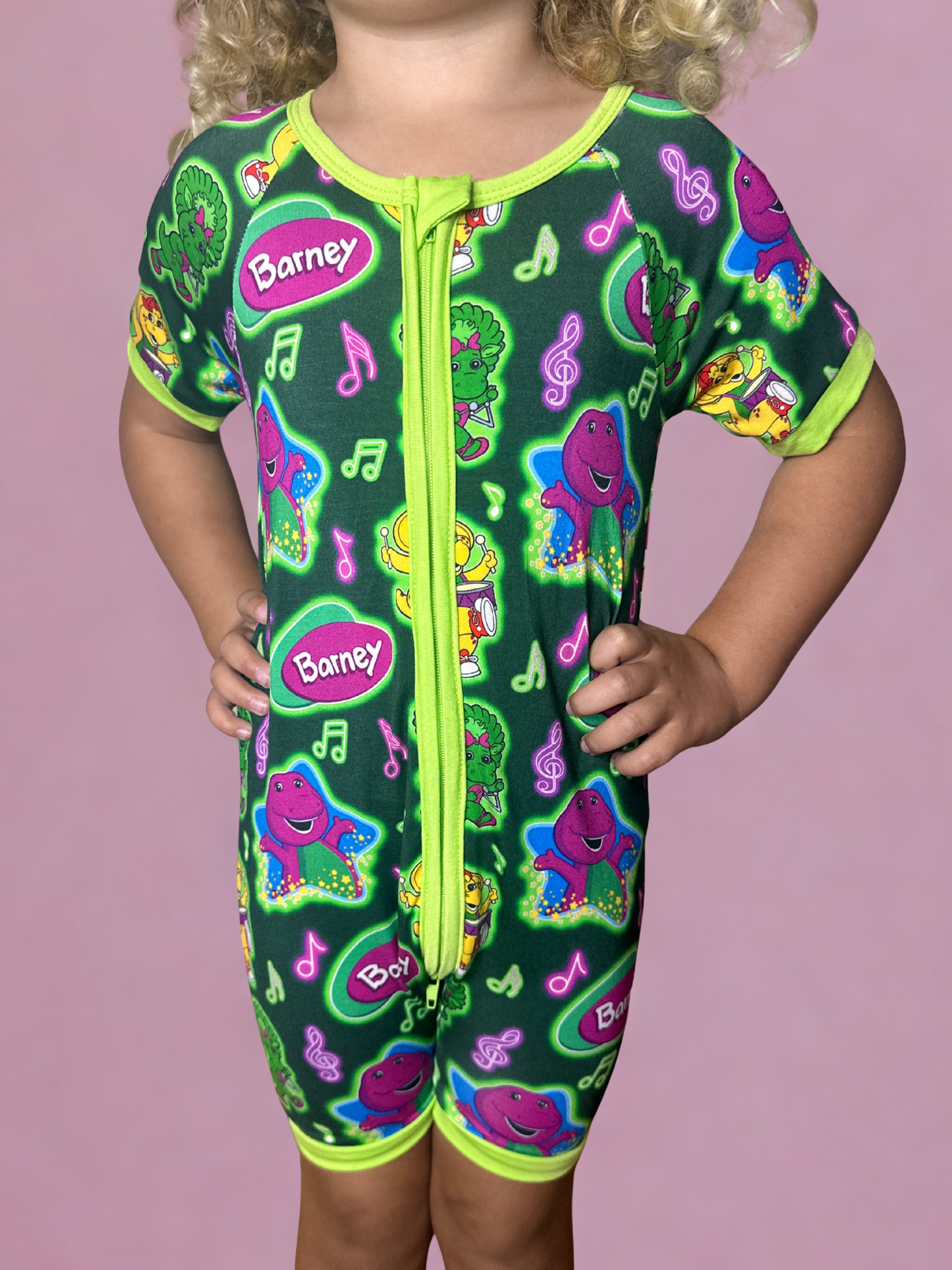 Purple Dinosaur Bamboo Shortie