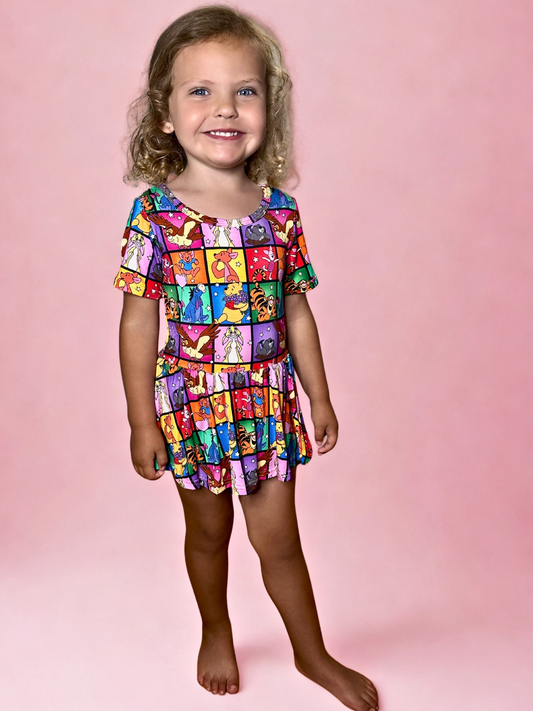 Hundred Acre Mosaic Bamboo Twirl Dress with snaps