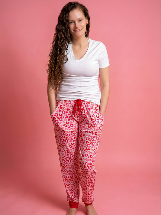 Pretty in Pink Adult Bamboo Joggers