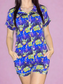 Magical Learning Adult Bamboo Button Up Top and Shorts Set