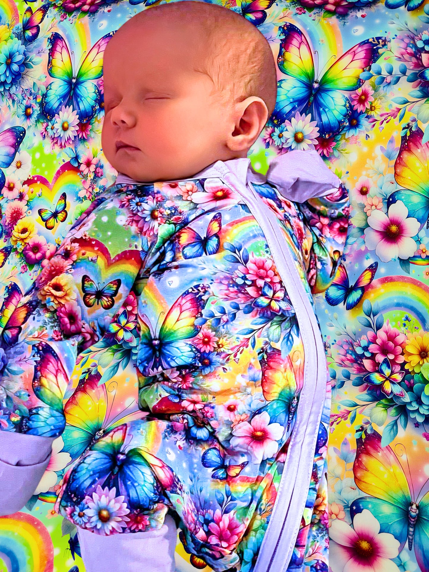 Rainbow Flutters Bamboo Romper