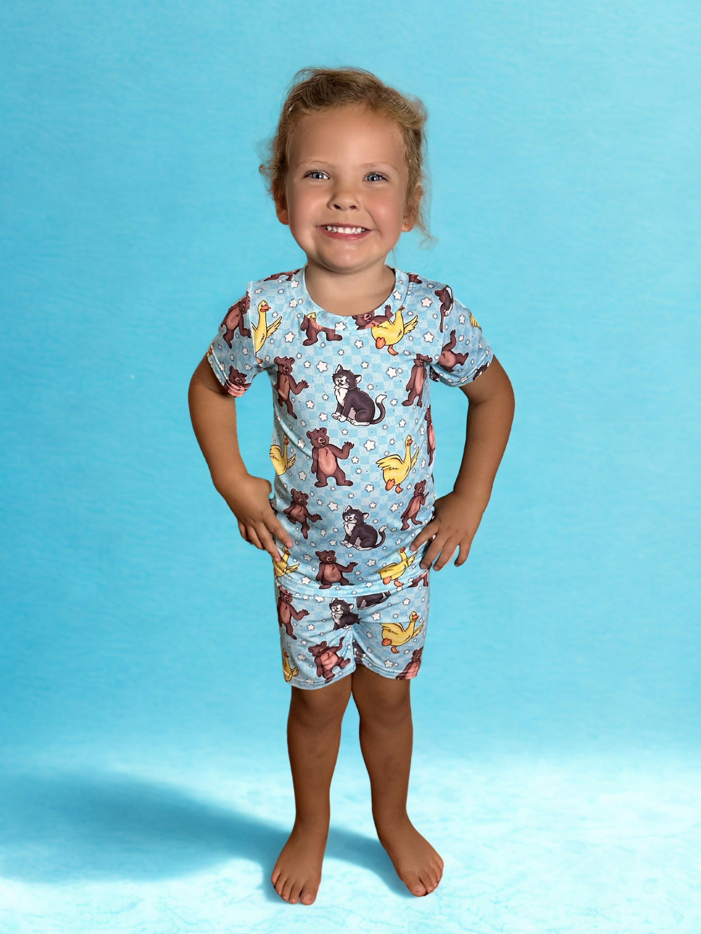Storytime Sleepers Bamboo Short Sleeve and Shorts Two Piece Pajama Set