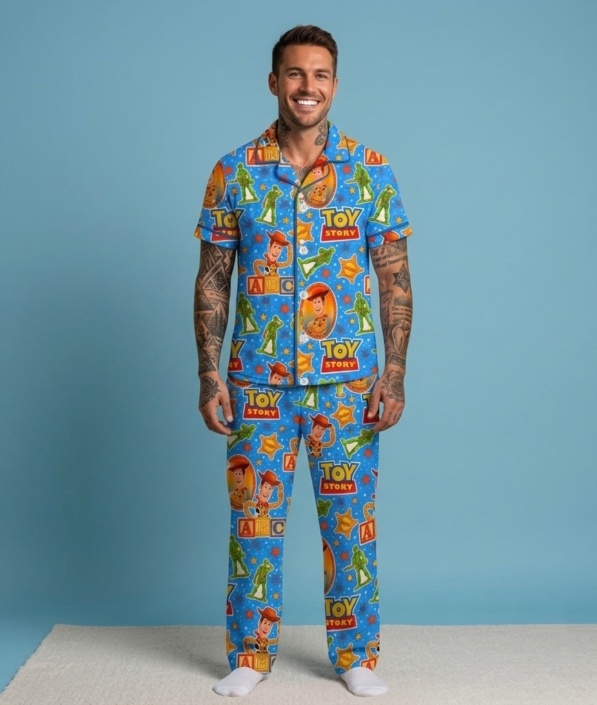 Howdy Partner Adult Bamboo Button Up Top and Pants Pajamas Set (Pre Order with expected delivery mid-September 2026)