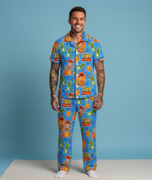 Howdy Partner Adult Bamboo Button Up Top and Pants Pajamas Set (Pre Order with expected delivery mid-September 2026)