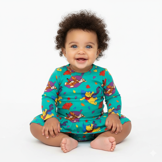Retro Breeze Bamboo Twirl Dress with snaps (pre order)