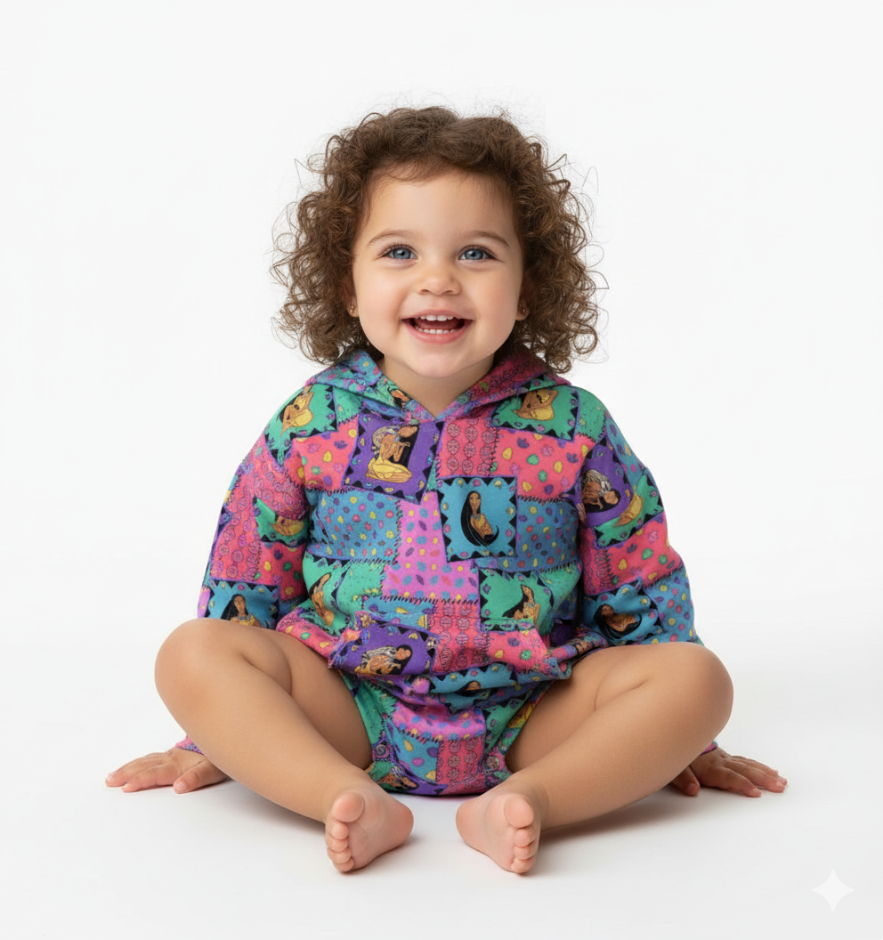 Retro Remix Bamboo Bubble Hoodie with Snaps (pre order)