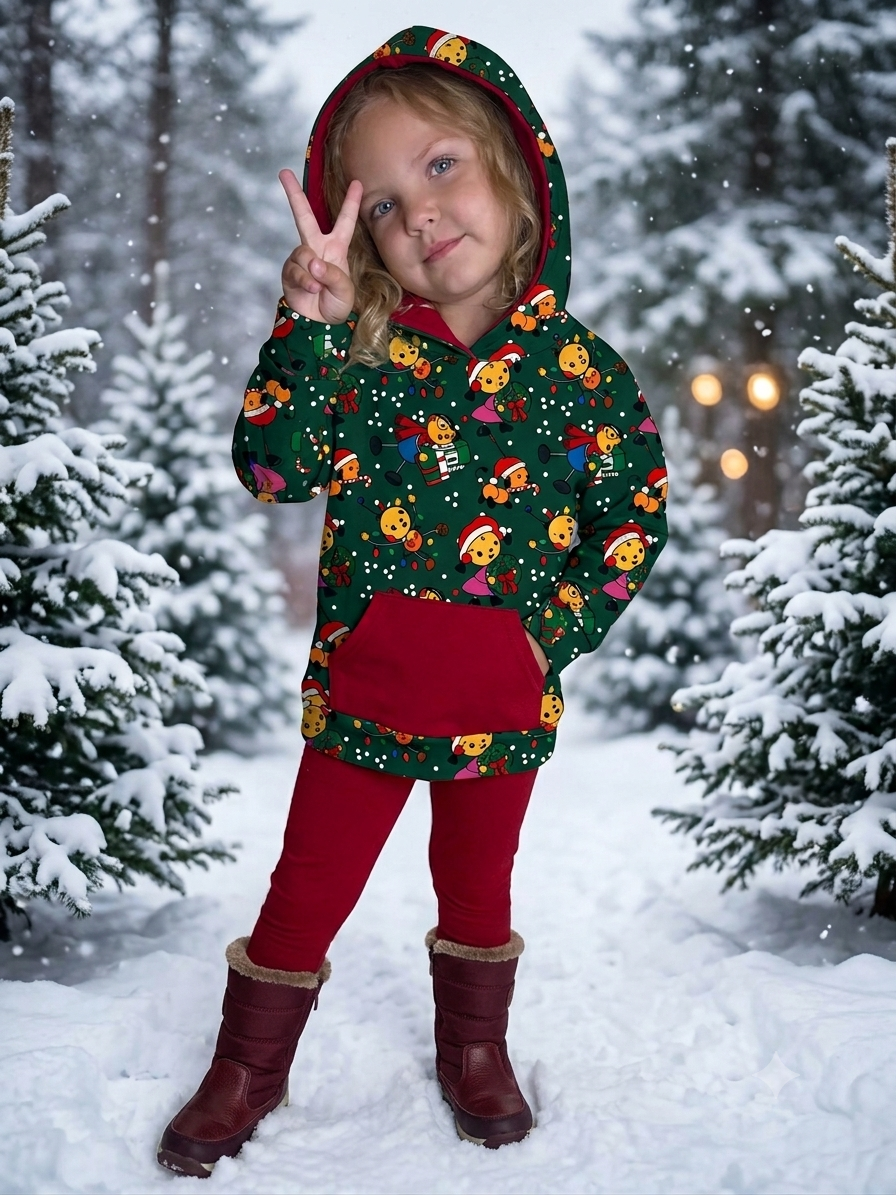 Festive Flippy Bamboo Toddler Hoodie (Pre Order with expected arrival at the end of November 2026)