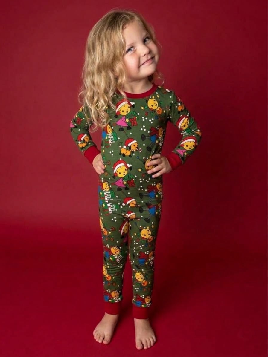 Festive Flippy Bamboo Long Sleeve and Pants Two Piece Pajama Set (Pre order with expected arrival end of November)