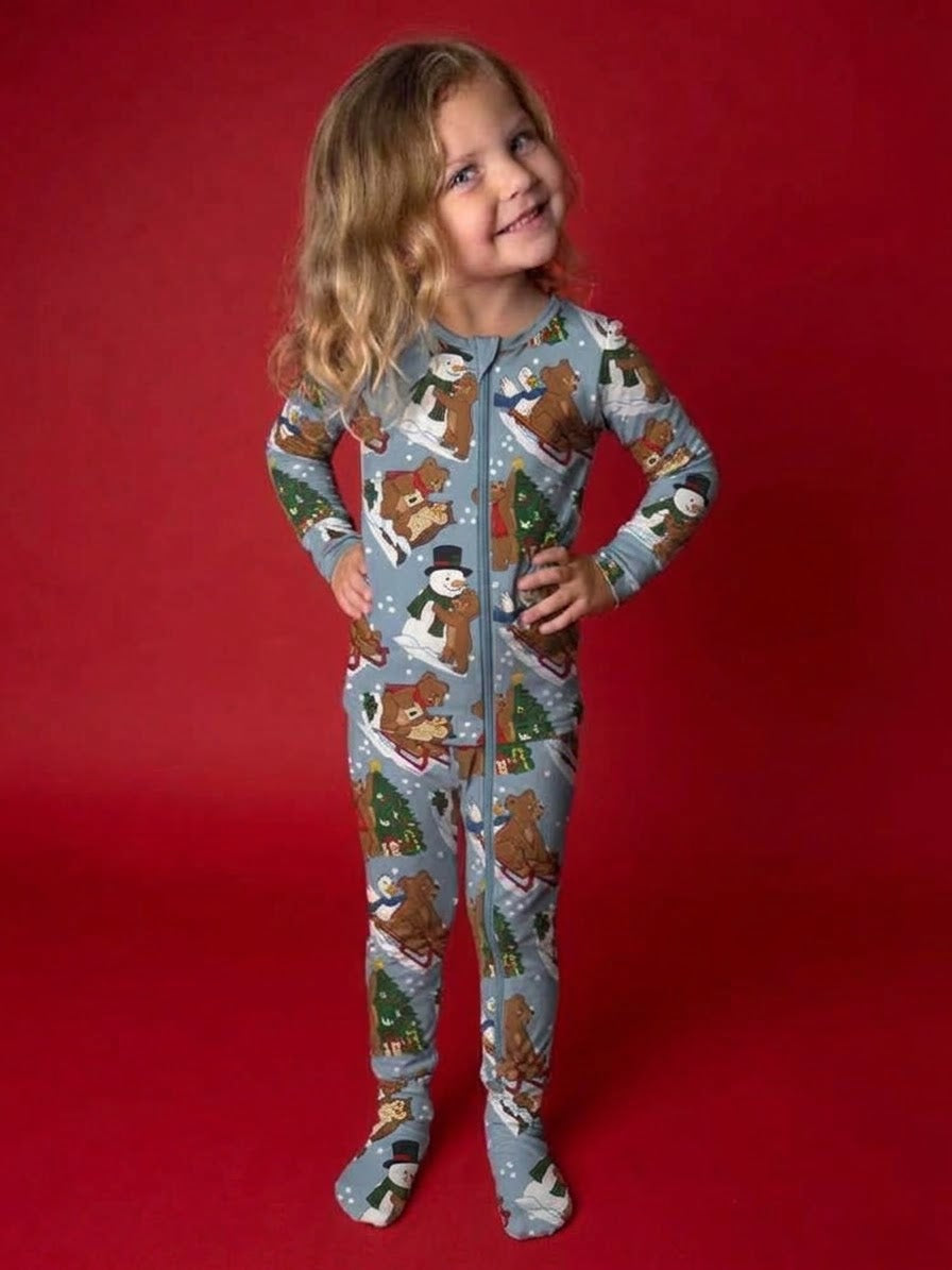 Beary Snow Day Bamboo Romper (Pre-order with arrival of the end of November)