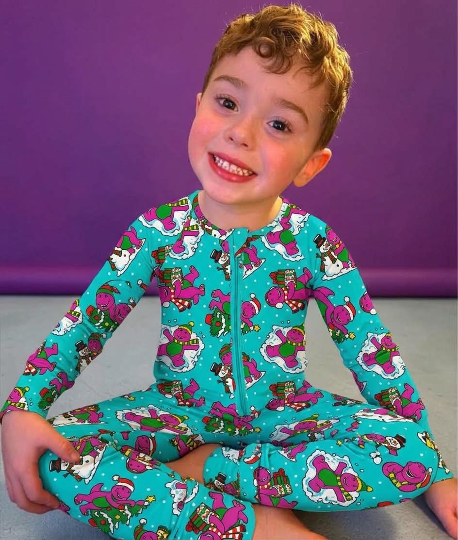 Dino-Mite Snow Day Bamboo Romper (Pre-order with arrival of the end of November)