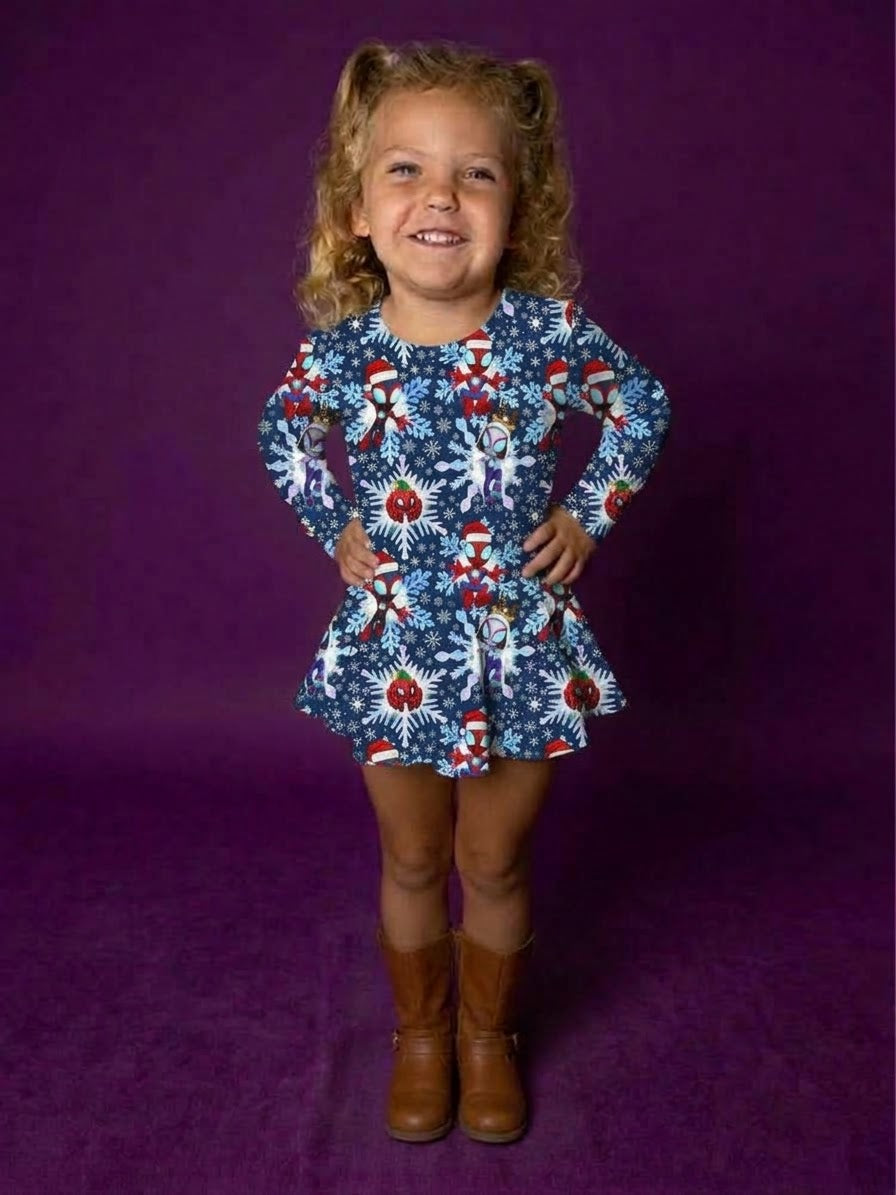 Winter Powers Bamboo Twirl Dress with snaps (Pre order with expected arrival end of November)