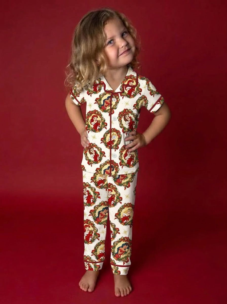 Merry Majesty Toddler Bamboo Button Up Top and Bottoms Pajama Set (Pre Order with expected arrival end of November)