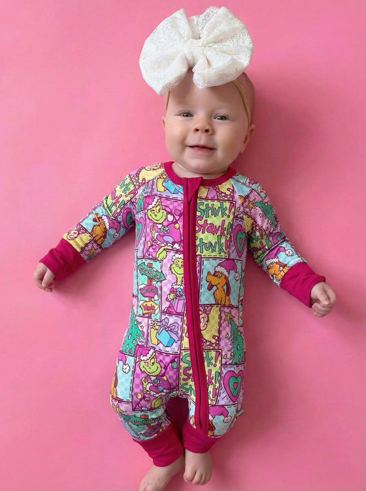 Pinkmas Bamboo Romper