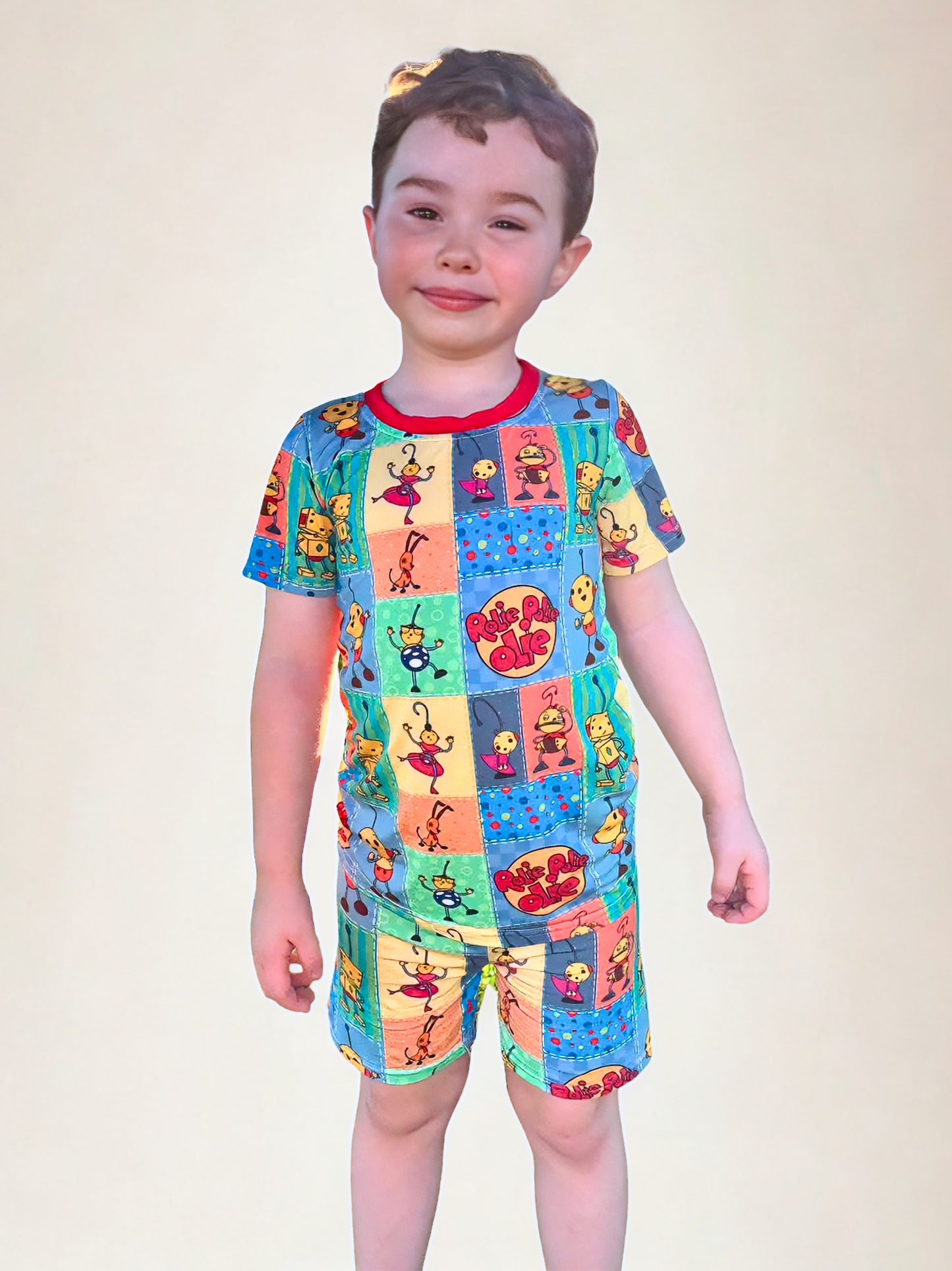 Flashback Flippy Bamboo Short Sleeve and Shorts Two Piece Pajama Set