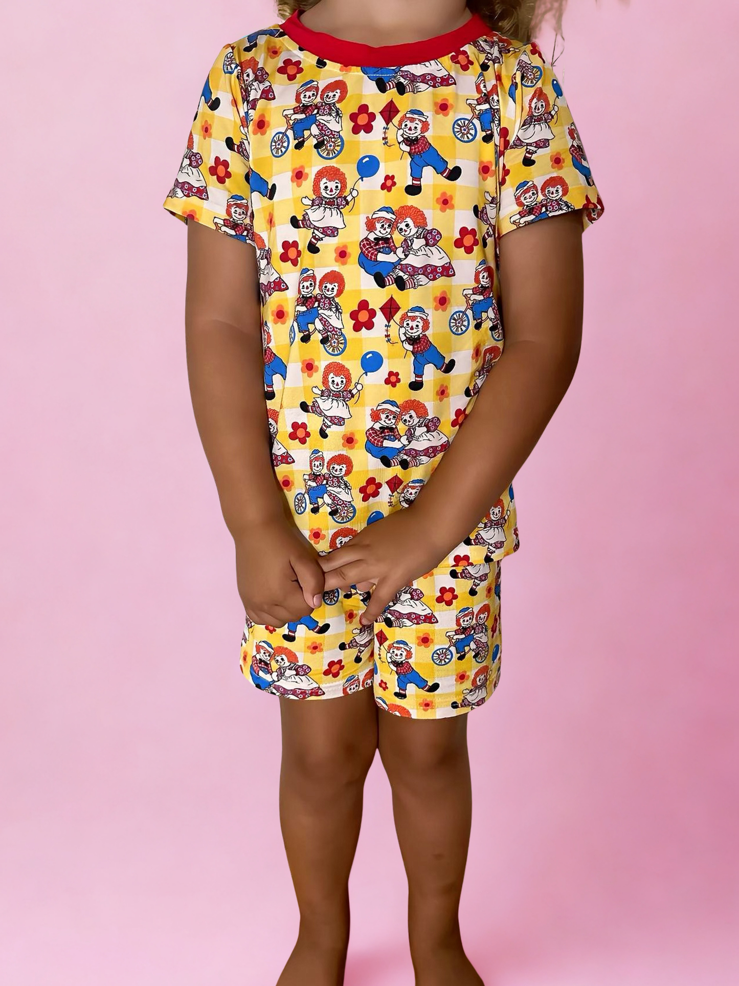 Memory Lane Bamboo Short Sleeve and Shorts Two Piece Pajama Set