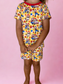 Memory Lane Bamboo Short Sleeve and Shorts Two Piece Pajama Set