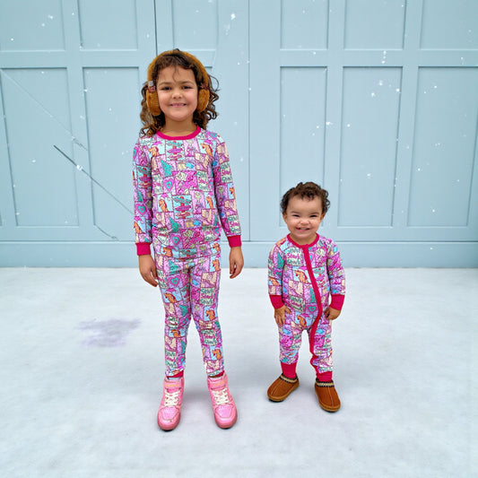 Pinkmas Bamboo Two Piece Pajama Set