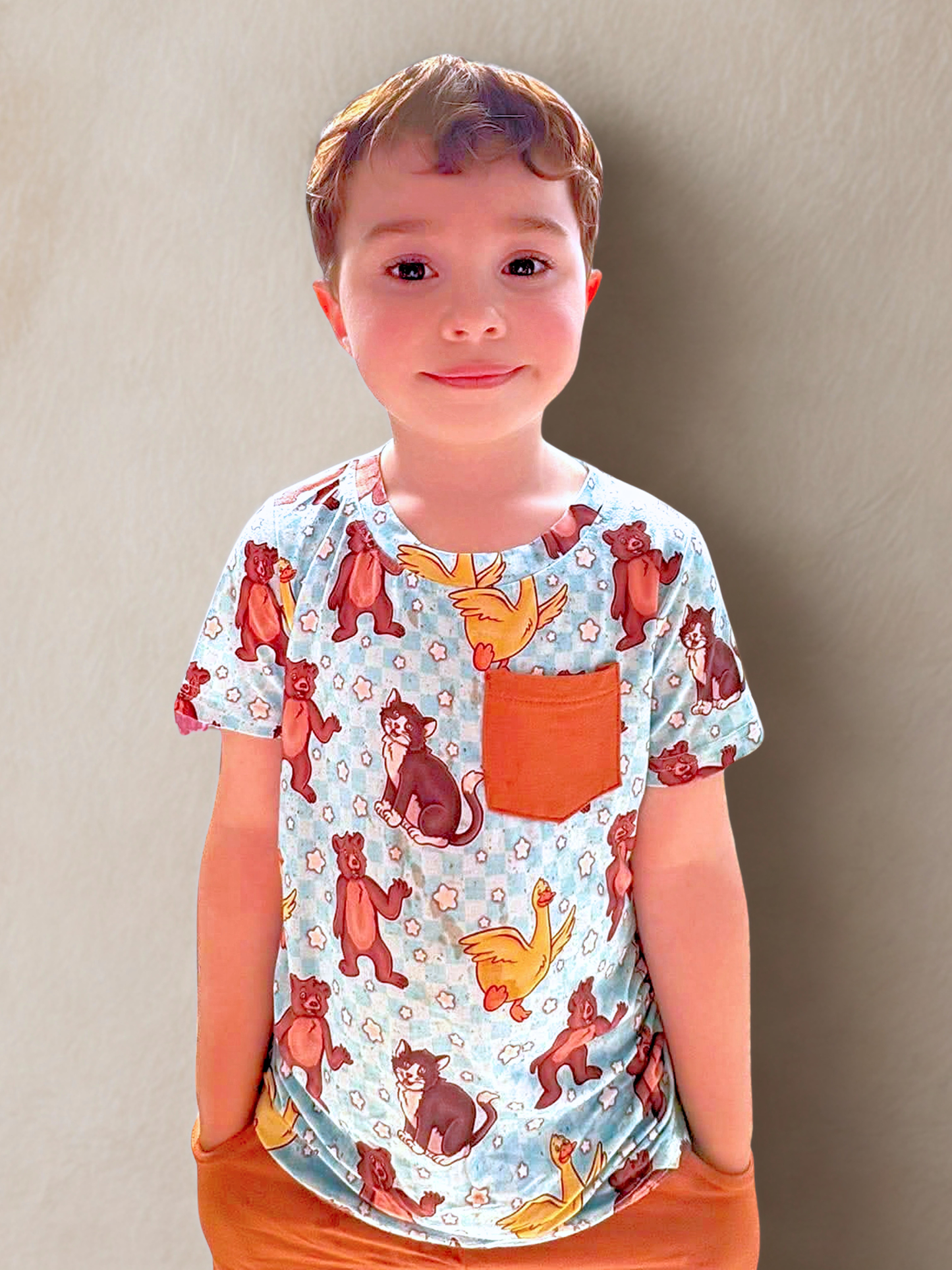 Storytime Sleepers Bamboo Pocket Tee and Shorts Set