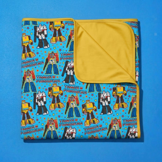 Retro Robot Double Layered Bamboo Blanket (Pre Order with expected arrival end of Sept 2026)