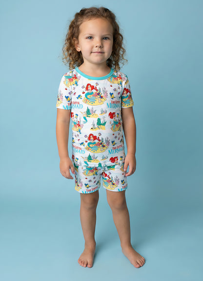 Ocean Princess Bamboo Two Piece Short Sleeve and Shorts Pajama Set