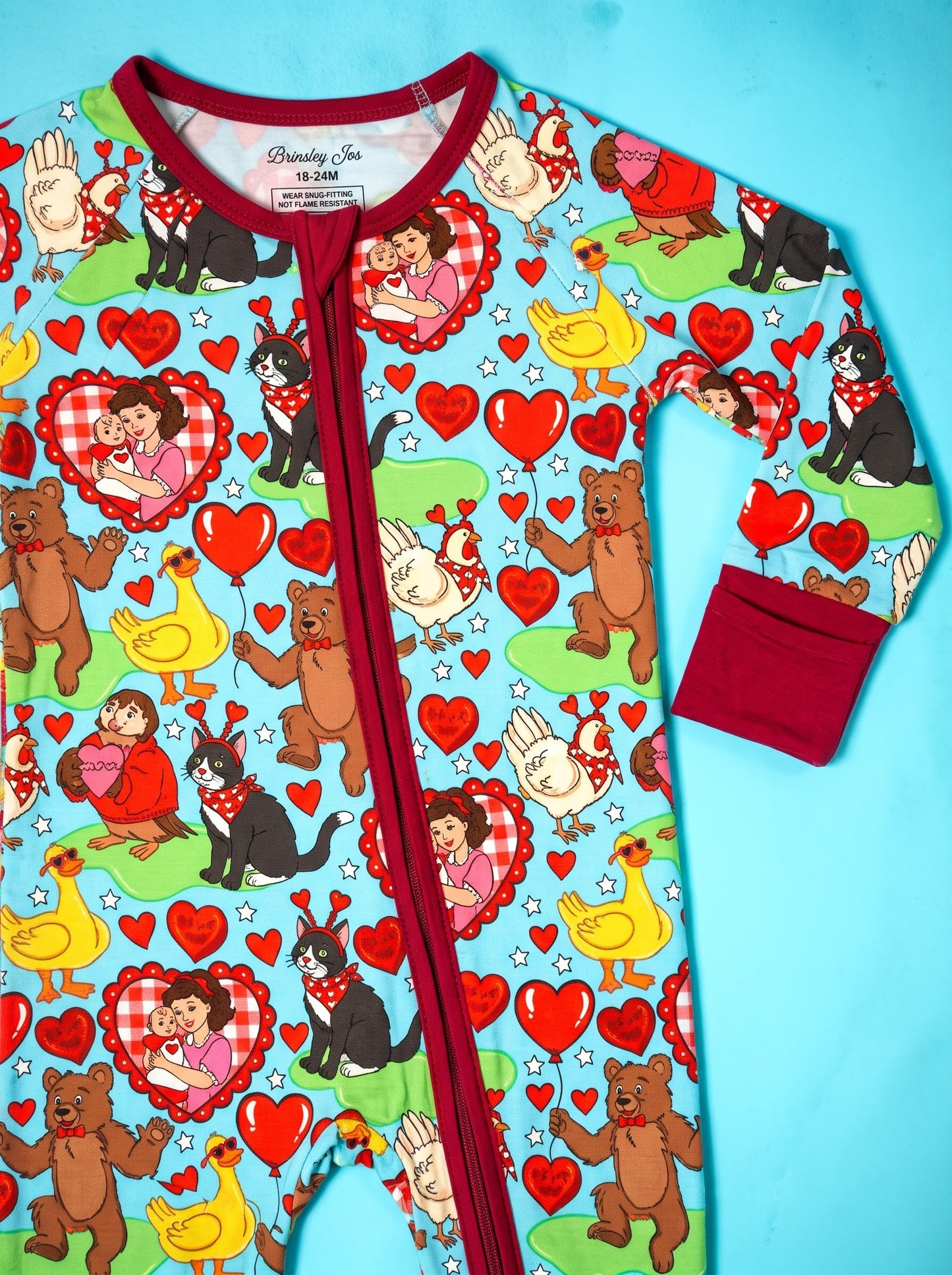 Love You Beary Much Bamboo Romper (Pre-order with arrival at the beginning of January 2027)