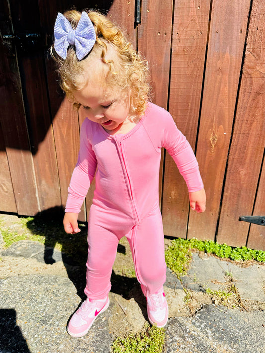 Magenta Solid Bamboo Romper
