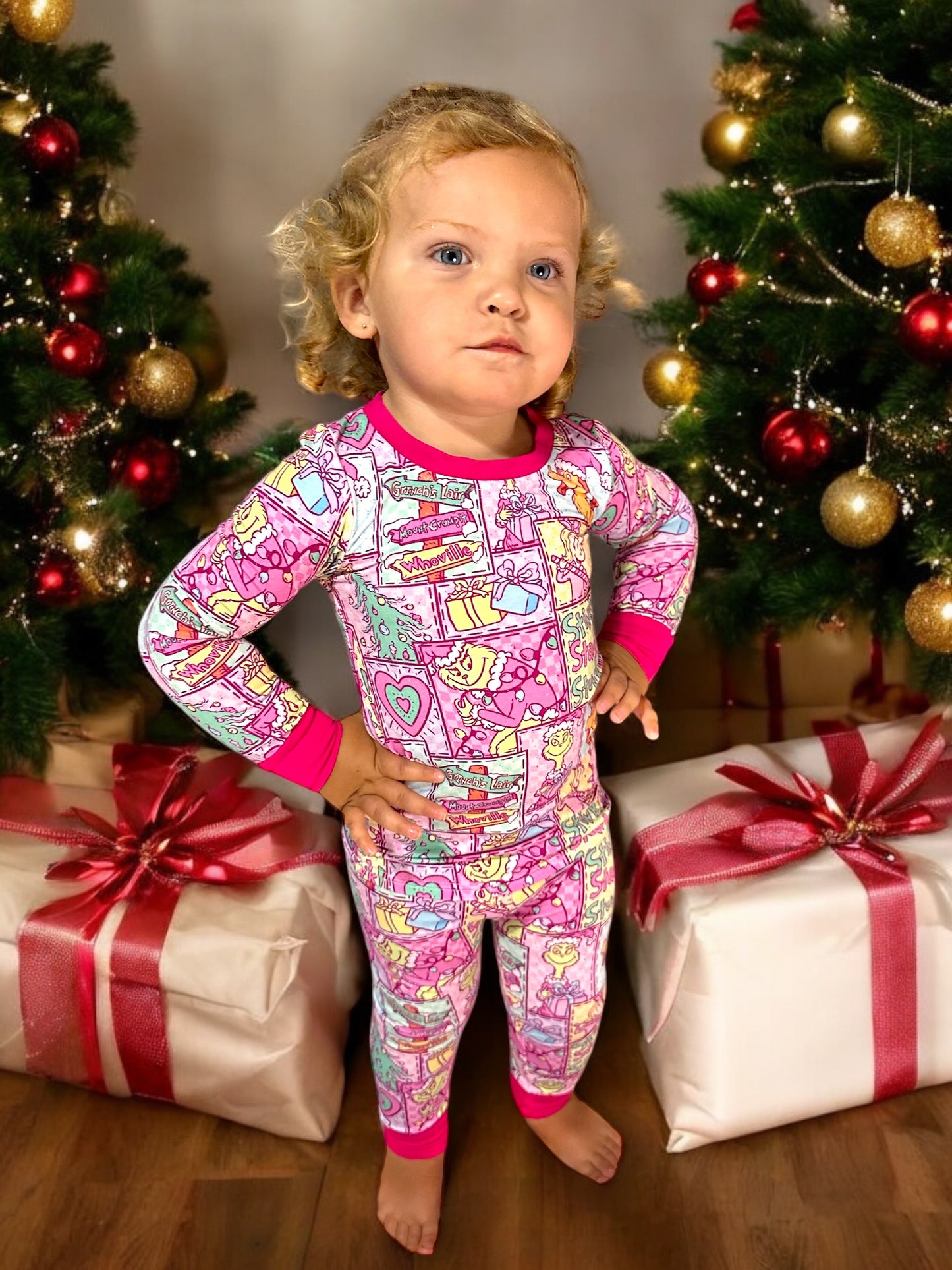 Pinkmas Bamboo Two Piece Pajama Set