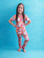 Flower Power Bamboo Short Sleeve and Pants Two Piece Pajama Set