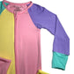 Color Block Yellow & Pink Bamboo Romper