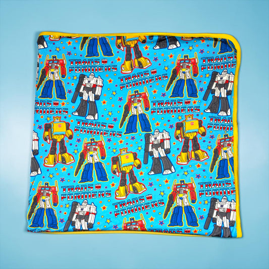 Retro Robot Double Layered Bamboo Blanket