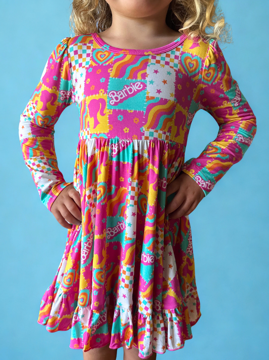 Flower Power Bamboo Twirl Dress
