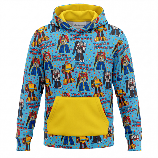 Retro Robot Adult Bamboo Hoodie
