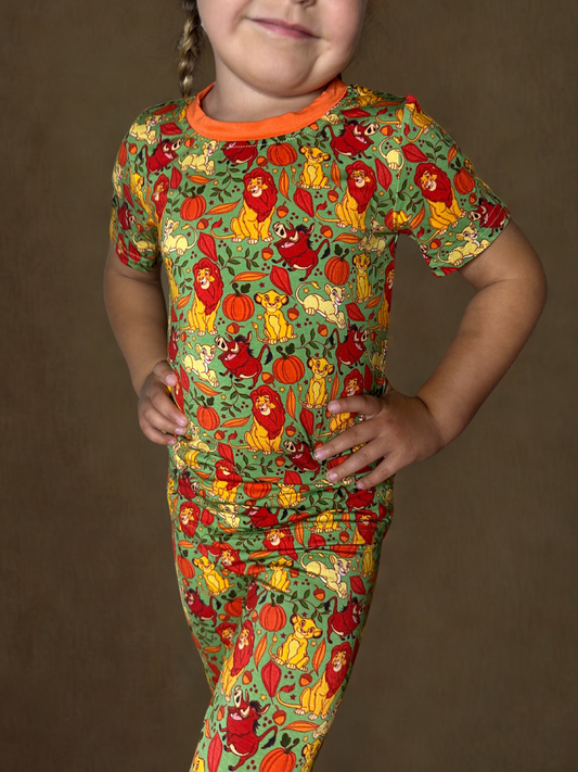 Colors of Courage Bamboo Short Sleeve and Pants Two Piece Pajama Set